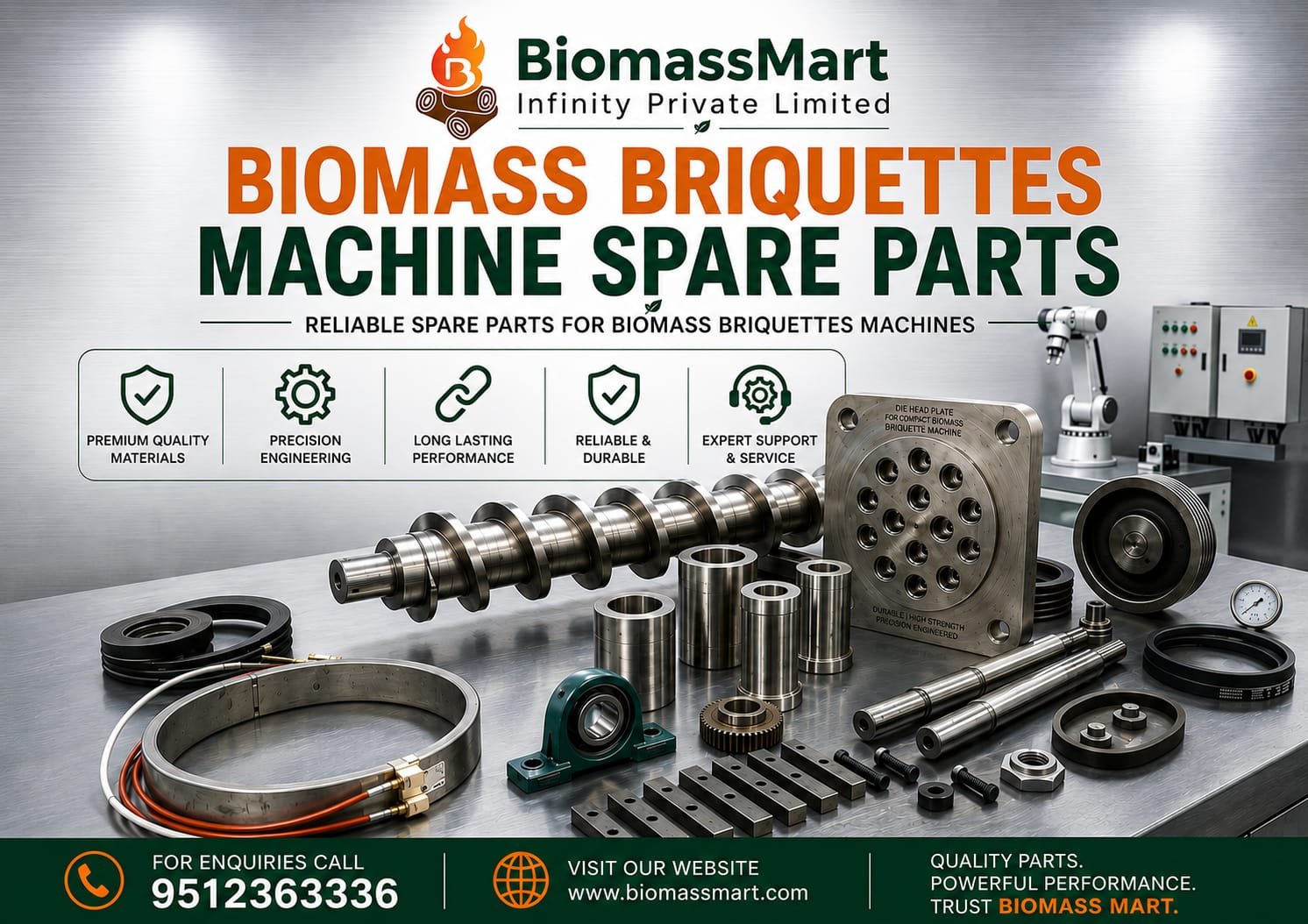 Biomass Briquettes Machine Spear Parts